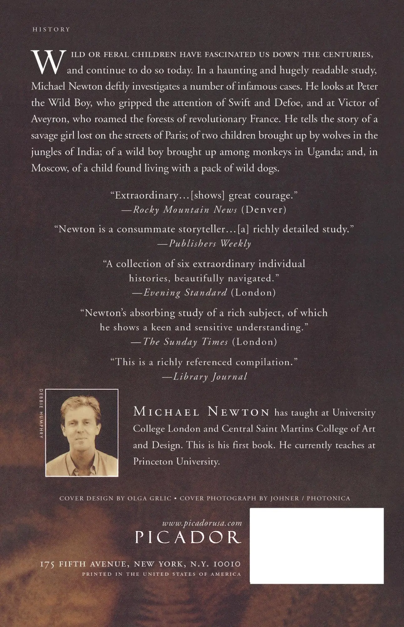 Rückseite: 9780312423353 | Savage Girls and Wild Boys | A History of Feral Children | Newton