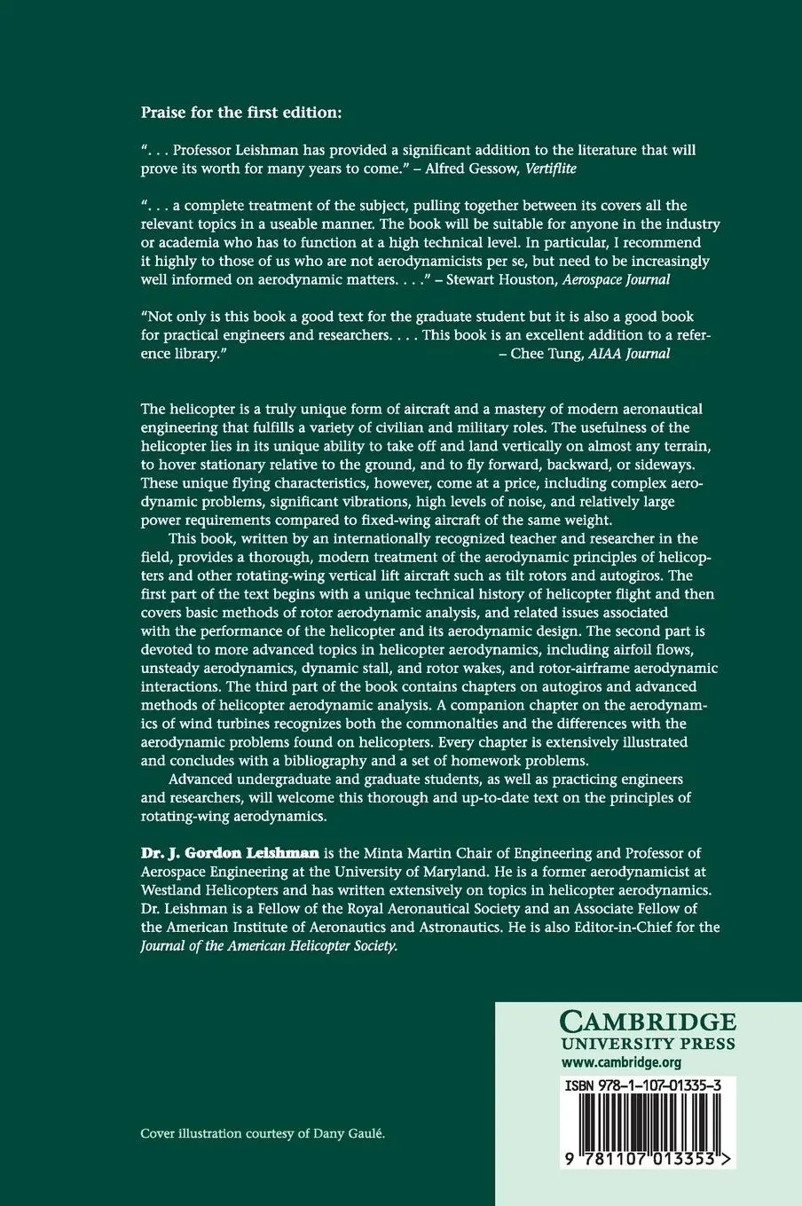 Rückseite: 9781107013353 | Principles of Helicopter Aerodynamics | J. Gordon Leishman | Buch