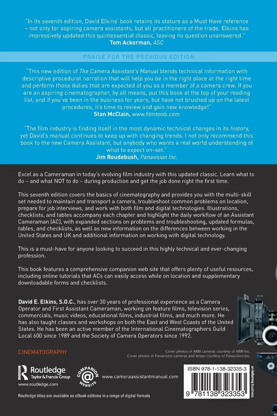 Rückseite: 9781138323353 | The Camera Assistant's Manual | David E. Elkins | Taschenbuch | 2020