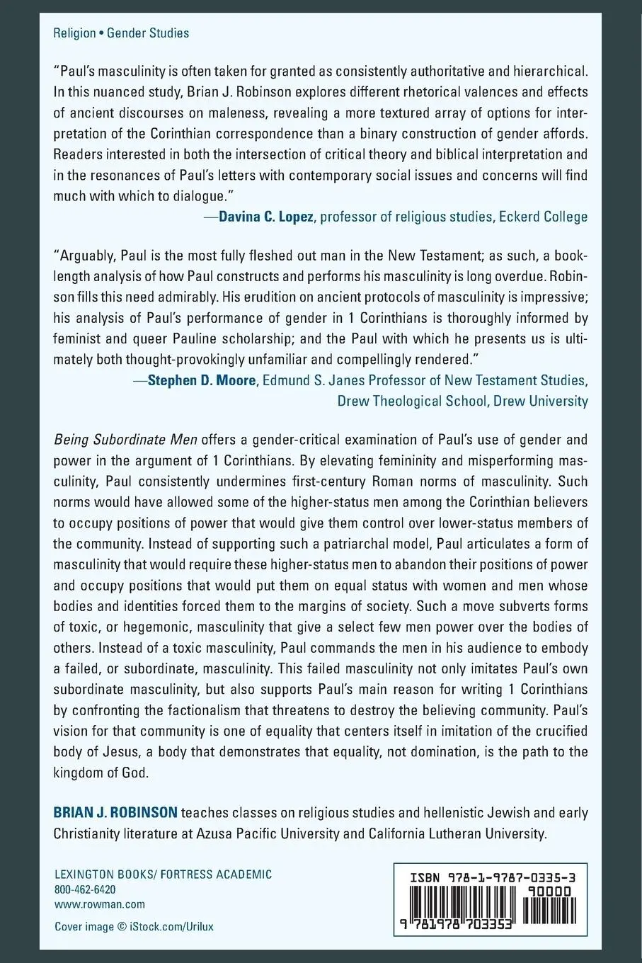 Rückseite: 9781978703353 | Being Subordinate Men | Brian J. Robinson | Taschenbuch | Englisch