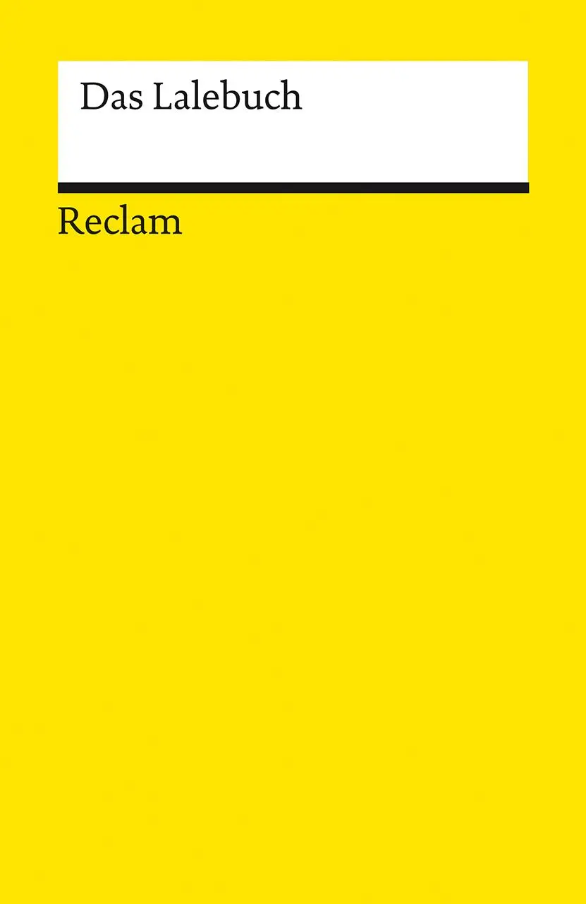 Cover: 9783150143353 | Das Lalebuch. Studienausgabe | Stefan Ertz | Taschenbuch | Broschiert