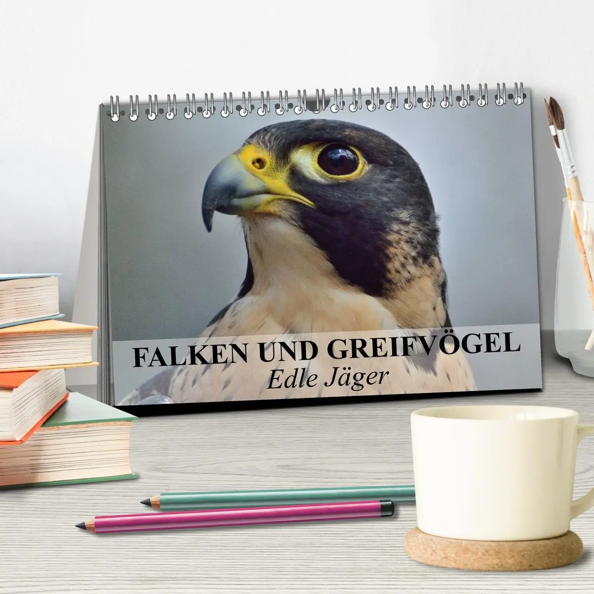 Bild: 9783516093353 | Falken und Greifvögel. Edle Jäger (Tischkalender 2026 DIN A5 quer),...