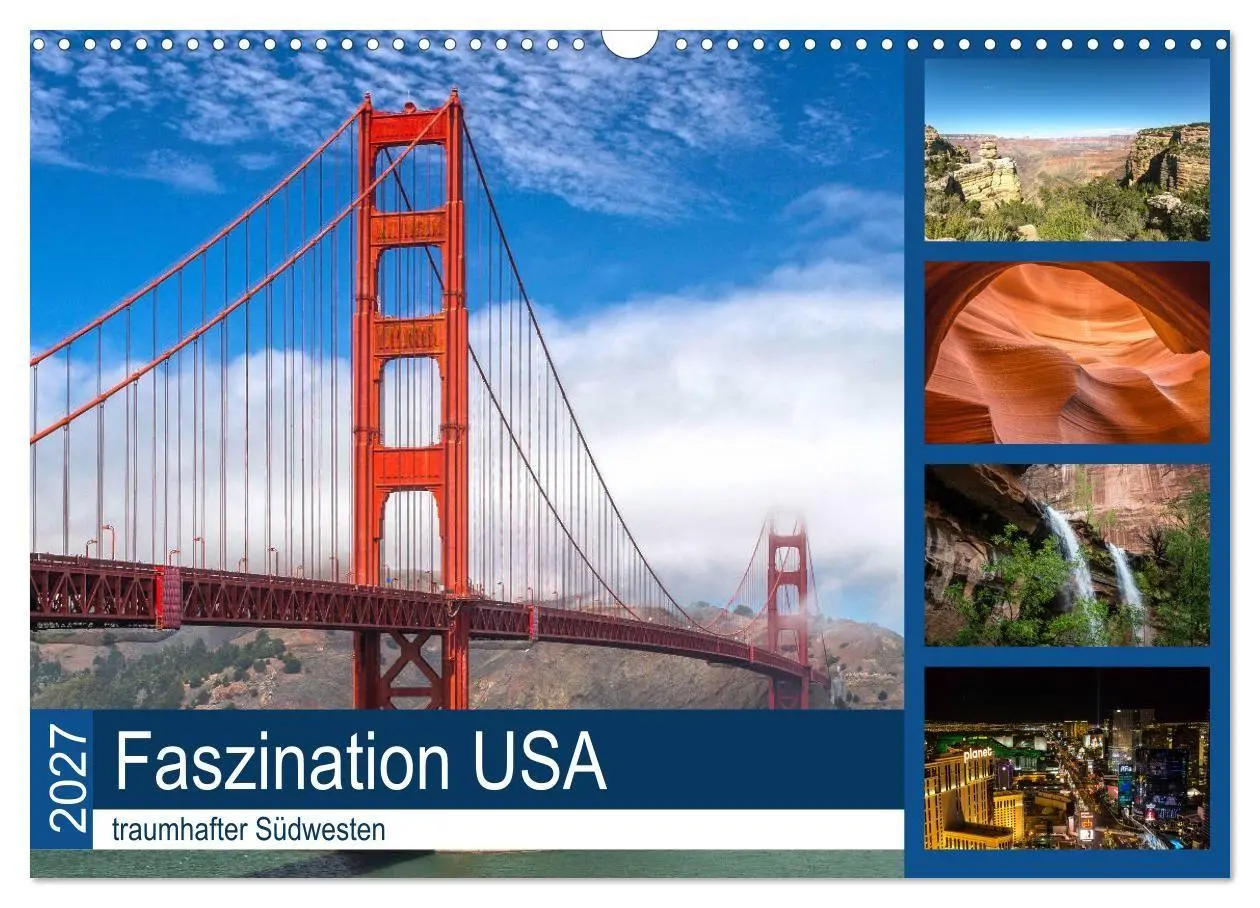 Cover: 9783594143353 | Faszination USA - traumhafter Südwesten (Wandkalender 2027 DIN A3...