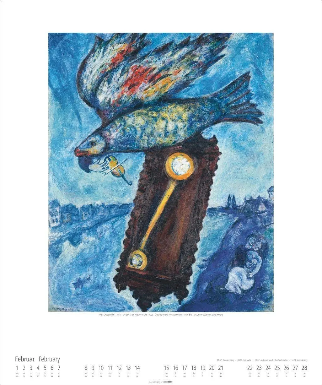 Bild: 9783839903353 | Marc Chagall Kalender 2027 | Marc Chagall | Kalender | Spiralbindung