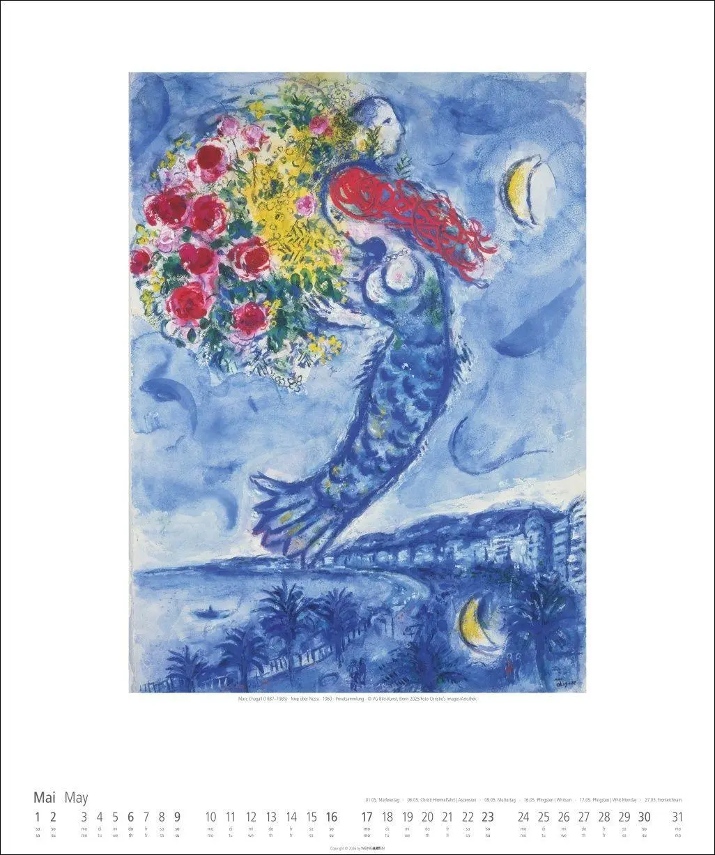 Bild: 9783839903353 | Marc Chagall Kalender 2027 | Marc Chagall | Kalender | Spiralbindung