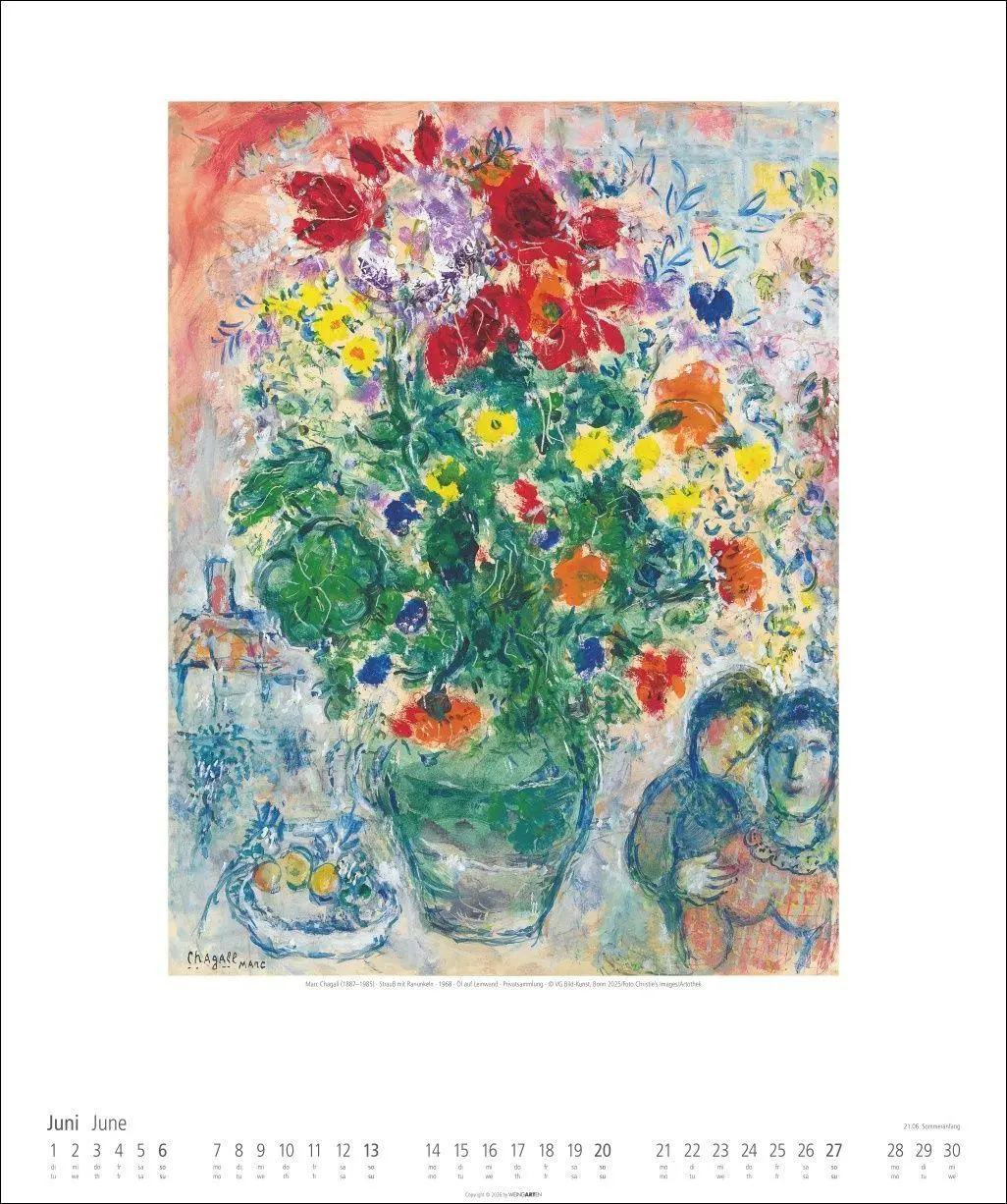 Bild: 9783839903353 | Marc Chagall Kalender 2027 | Marc Chagall | Kalender | Spiralbindung