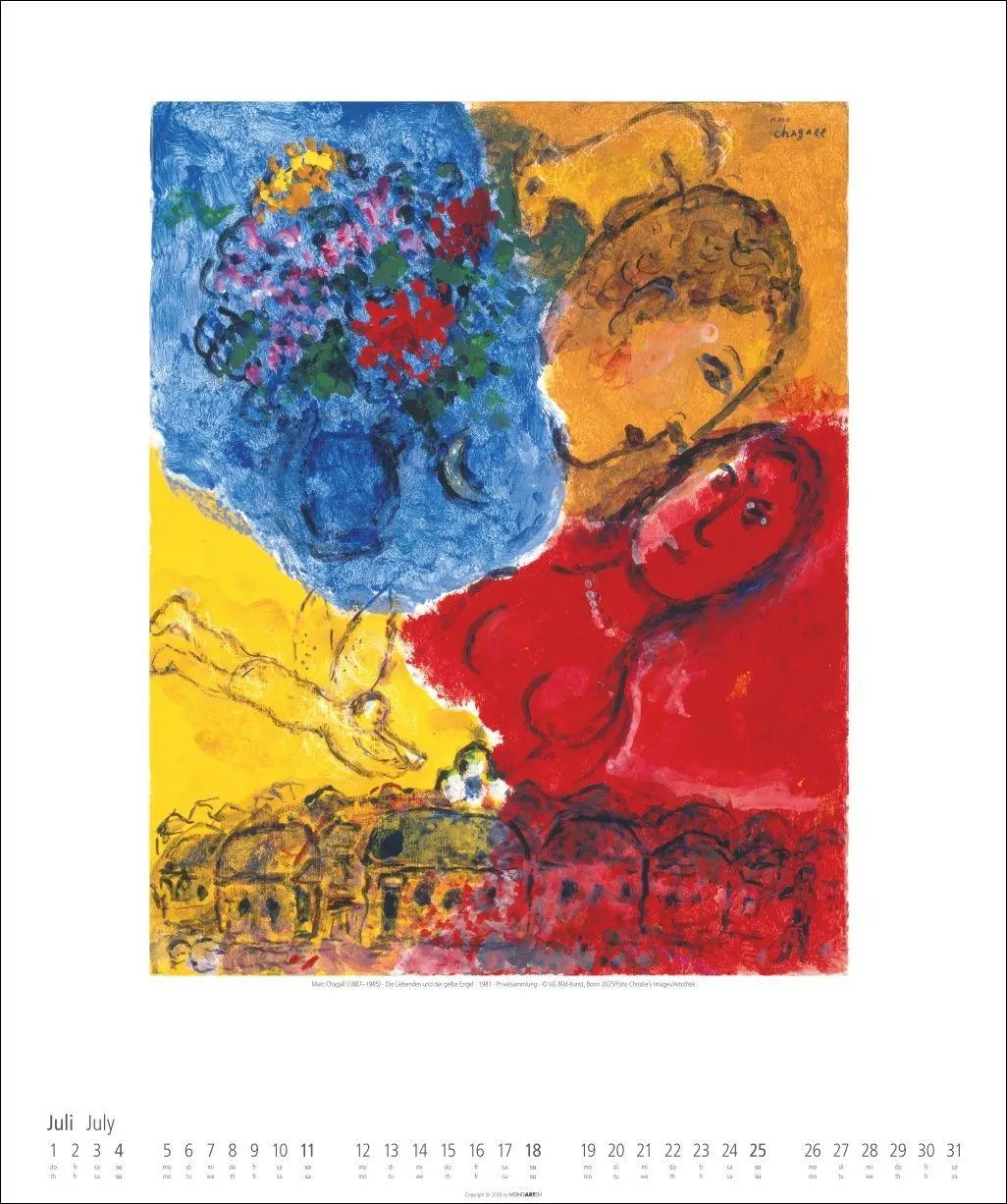 Bild: 9783839903353 | Marc Chagall Kalender 2027 | Marc Chagall | Kalender | Spiralbindung