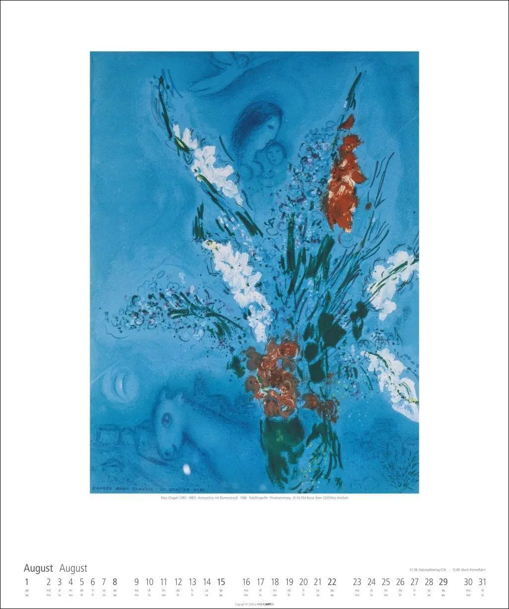 Bild: 9783839903353 | Marc Chagall Kalender 2027 | Marc Chagall | Kalender | Spiralbindung