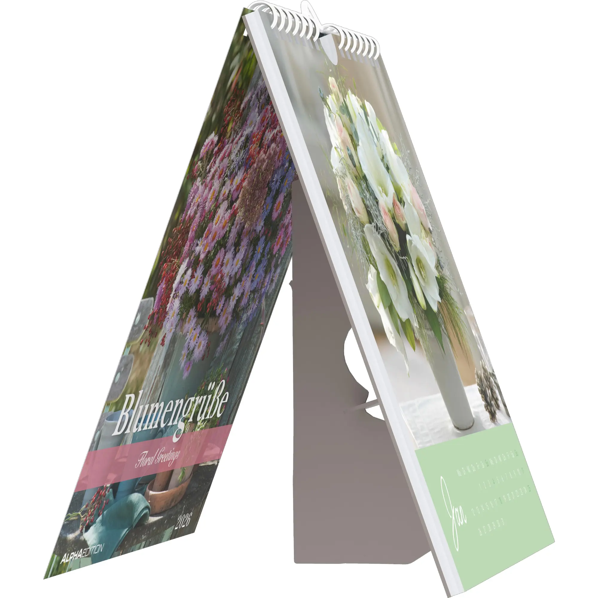 Bild: 4069095003453 | Blumengrüße 2026 - Postkartenkalender 16x17 cm - Blumen - zum...