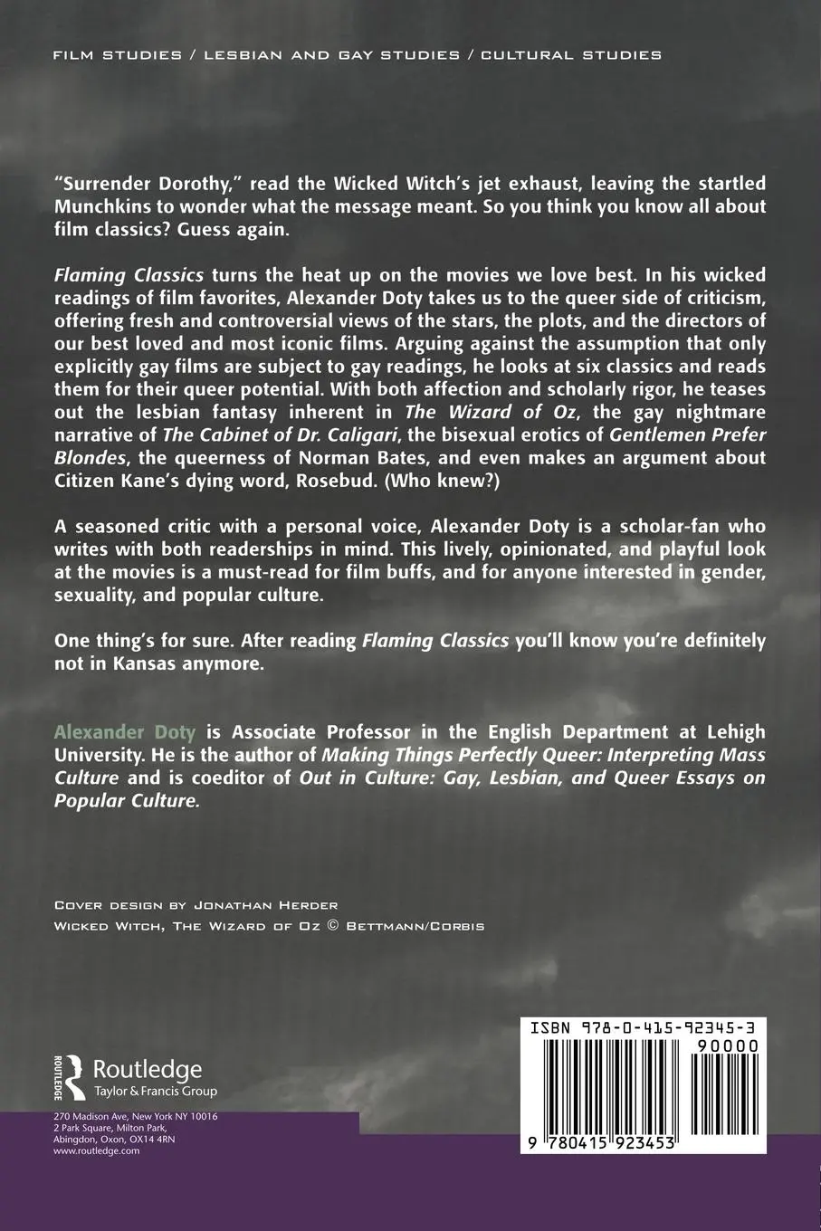 Rückseite: 9780415923453 | Flaming Classics | Queering the Film Canon | Alexander Doty | Buch
