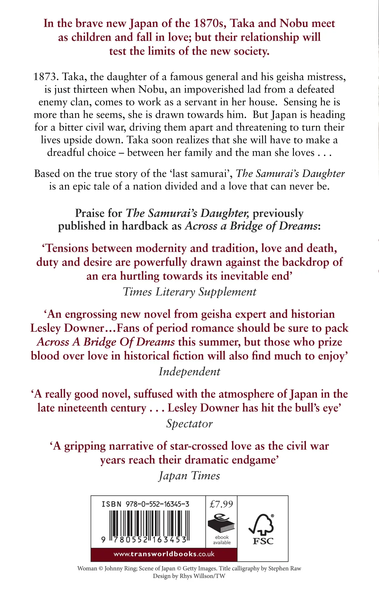 Rückseite: 9780552163453 | The Samurai's Daughter | The Shogun Quartet, Book 4 | Lesley Downer