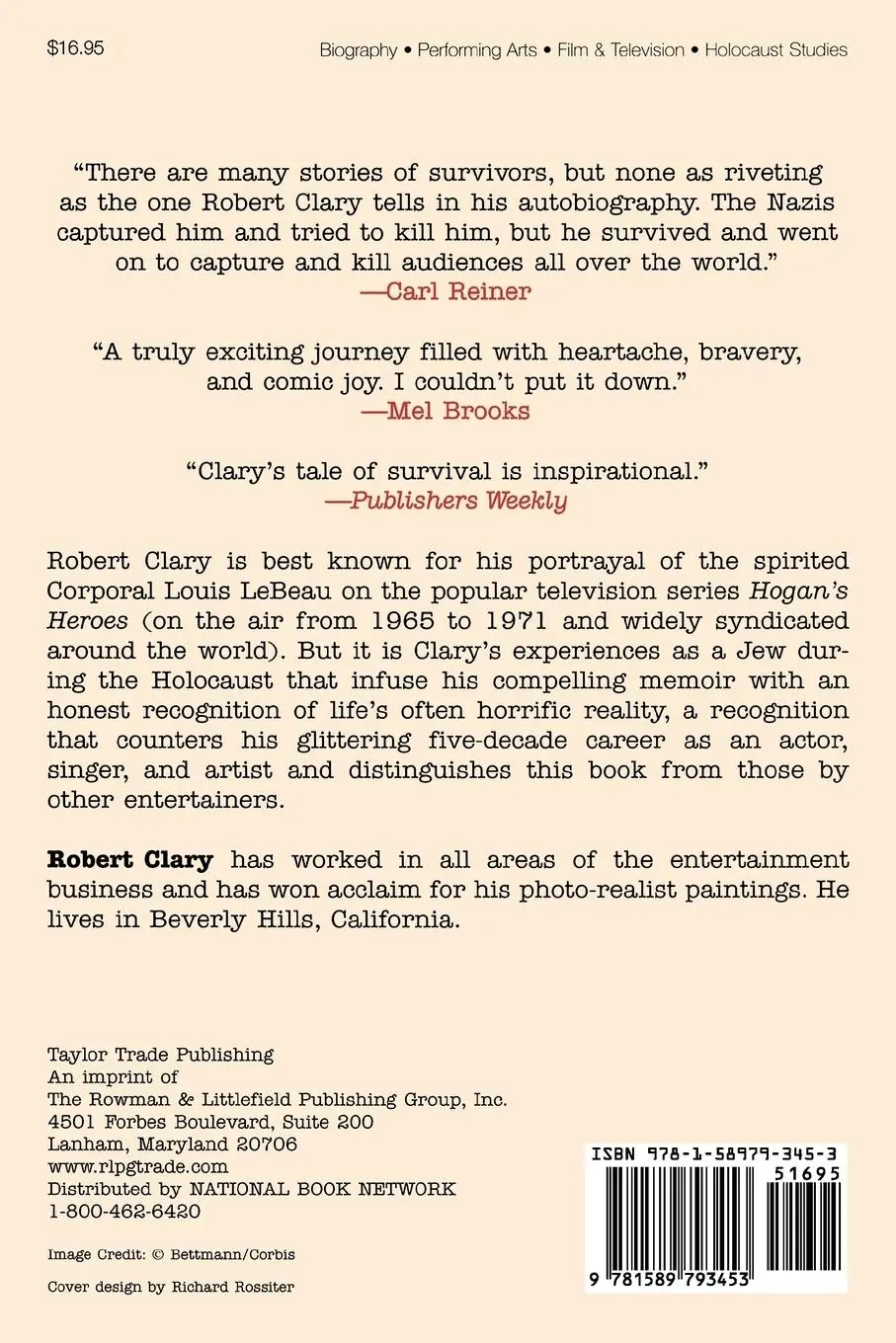 Rückseite: 9781589793453 | From the Holocaust to Hogan's Heroes | Robert Clary | Taschenbuch