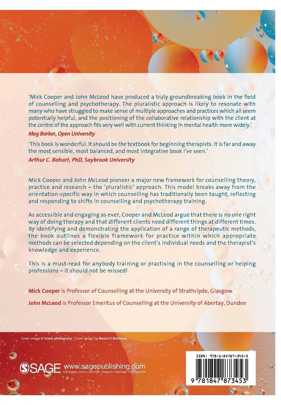Rückseite: 9781847873453 | Pluralistic Counselling and Psychotherapy | Mick Cooper (u. a.) | Buch
