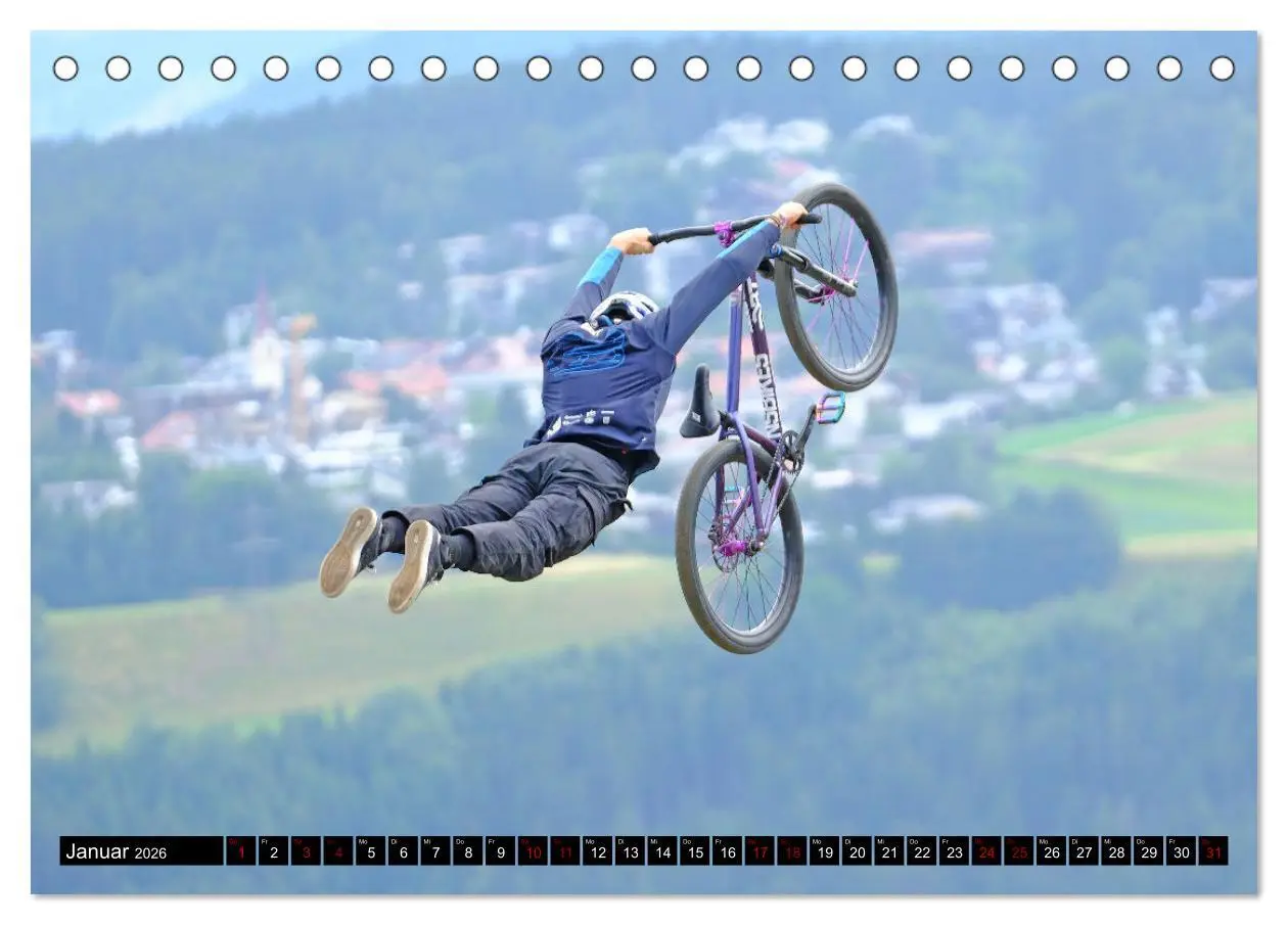 Bild: 9783457513453 | Slopestyle Mountainbike (Tischkalender 2026 DIN A5 quer), CALVENDO...