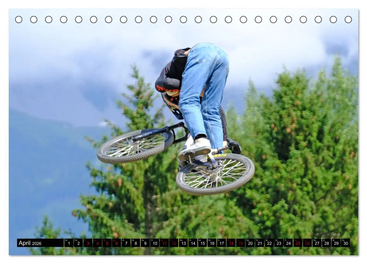Bild: 9783457513453 | Slopestyle Mountainbike (Tischkalender 2026 DIN A5 quer), CALVENDO...