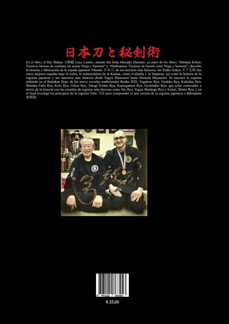 Rückseite: 9791222763453 | NIHONTO TO BIKENJUTSU La espada japonesa y el arte secreta de la...