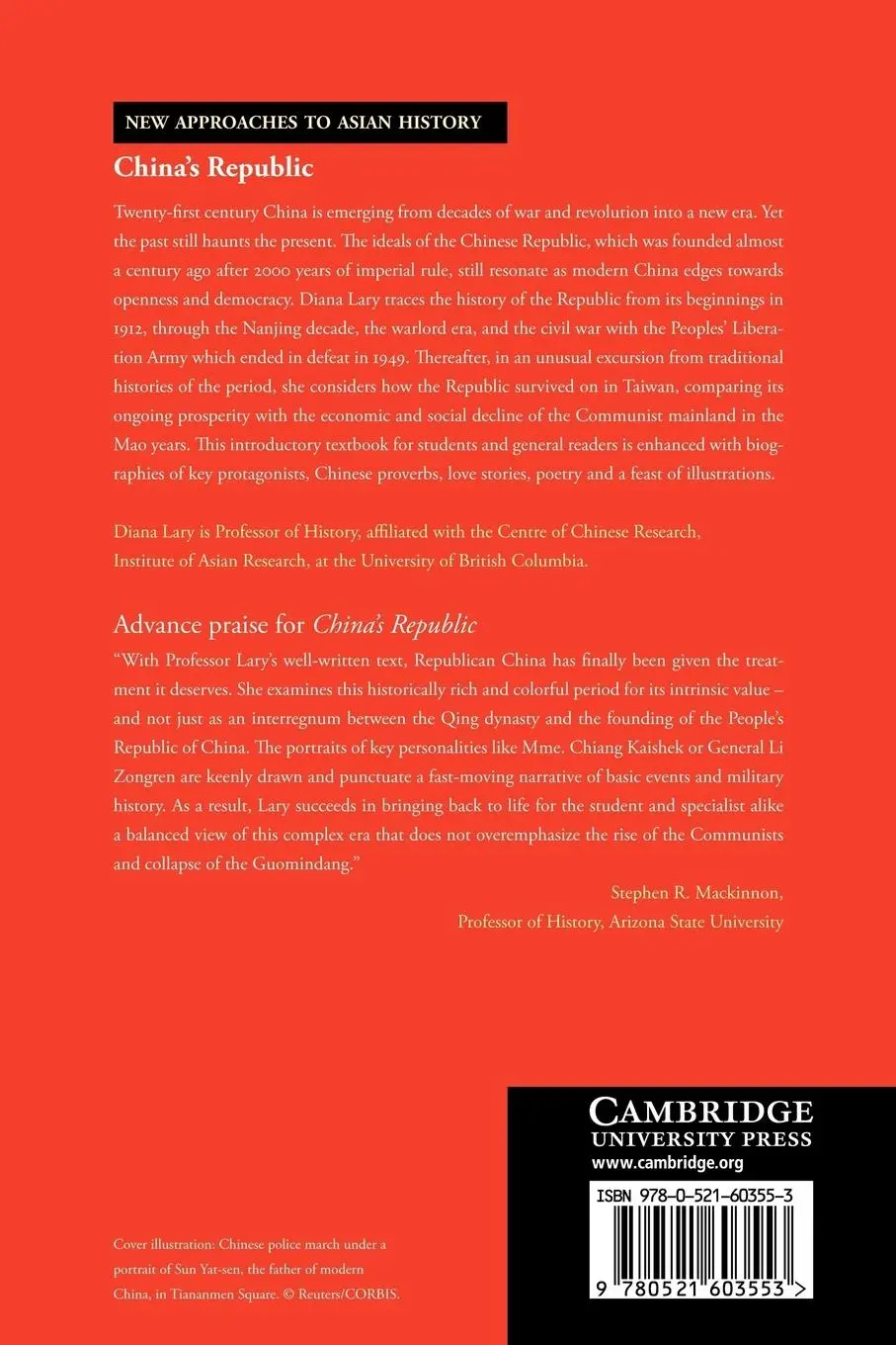 Rückseite: 9780521603553 | China's Republic | Diana Lary | Taschenbuch | Englisch | 2011