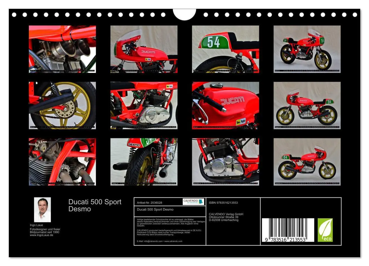Bild: 9783516213553 | Ducati 500 Sport Desmo (Wandkalender 2026 DIN A4 quer), CALVENDO...