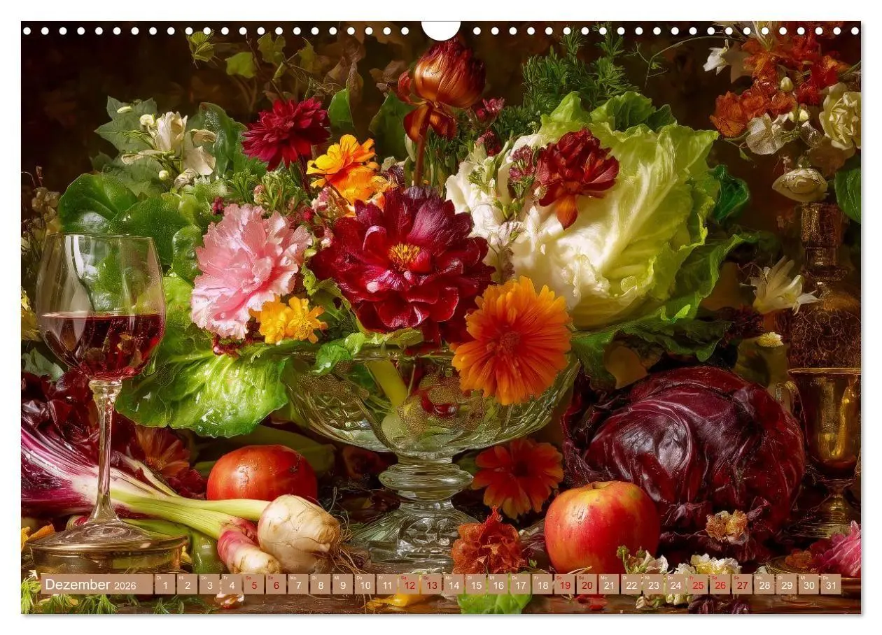 Bild: 9783516693553 | Bloom und Bite. KI mixt Blumen, Obst und Gemüse (Wandkalender 2026...