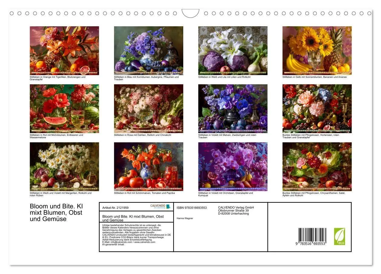Bild: 9783516693553 | Bloom und Bite. KI mixt Blumen, Obst und Gemüse (Wandkalender 2026...