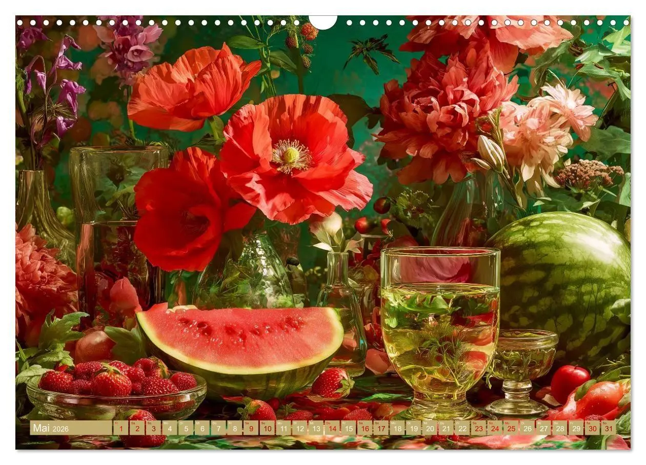 Bild: 9783516693553 | Bloom und Bite. KI mixt Blumen, Obst und Gemüse (Wandkalender 2026...