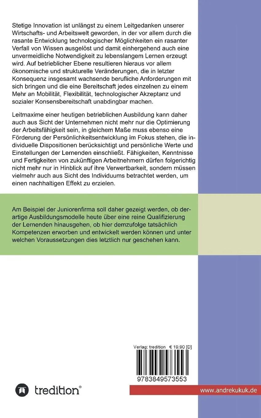 Rückseite: 9783849573553 | Kompetenzentwicklung in der betrieblichen Ausbildung | André Kukuk