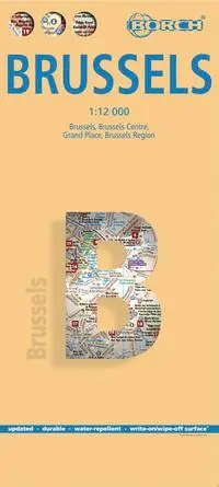 Cover: 9783866093553 | Brüssel / Brussels / Bruxelles 1 : 12 000 | (Land-)Karte | Borch Maps