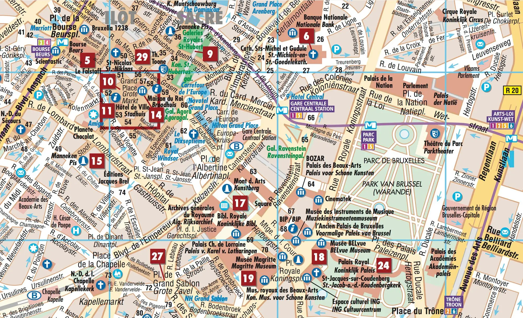 Bild: 9783866093553 | Brüssel / Brussels / Bruxelles 1 : 12 000 | (Land-)Karte | Borch Maps