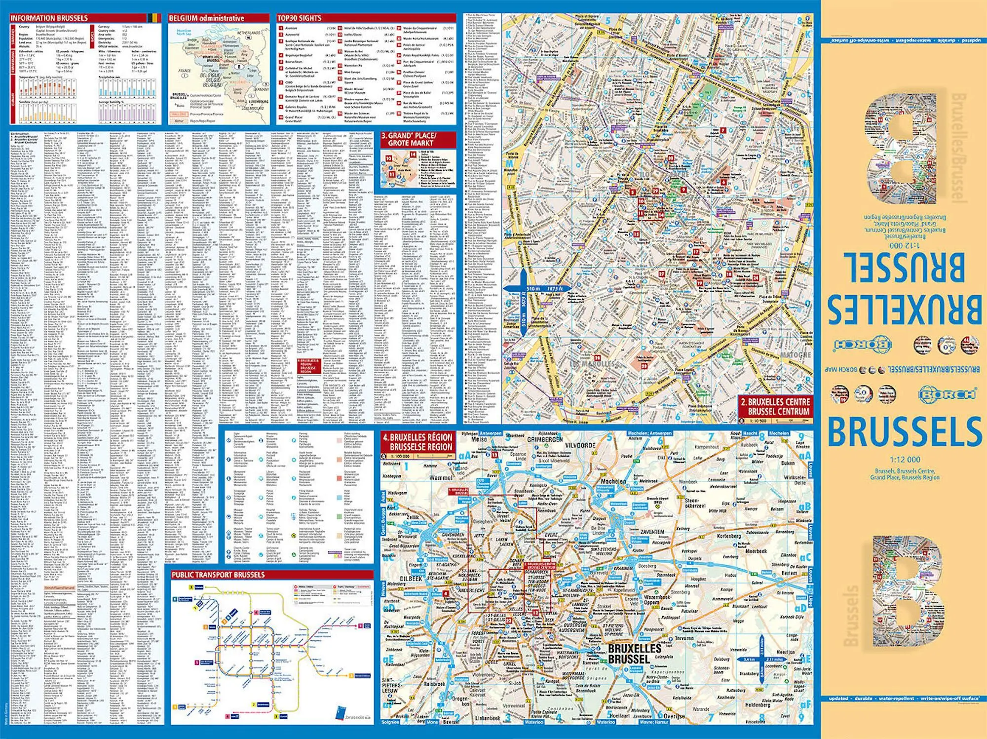 Bild: 9783866093553 | Brüssel / Brussels / Bruxelles 1 : 12 000 | (Land-)Karte | Borch Maps