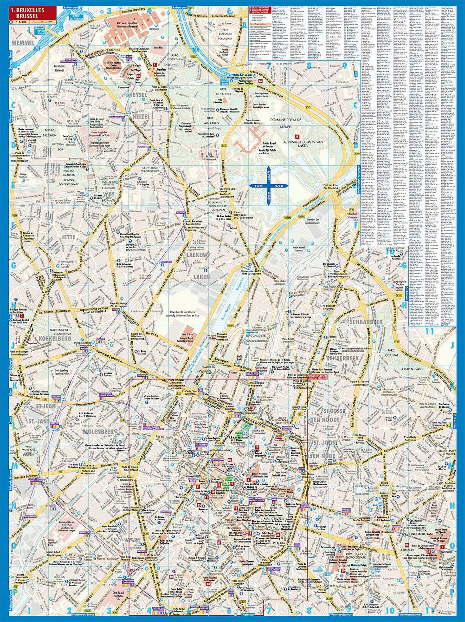 Bild: 9783866093553 | Brüssel / Brussels / Bruxelles 1 : 12 000 | (Land-)Karte | Borch Maps