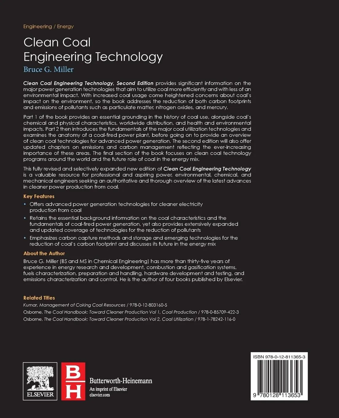 Rückseite: 9780128113653 | Clean Coal Engineering Technology | Bruce Miller | Taschenbuch | 2016