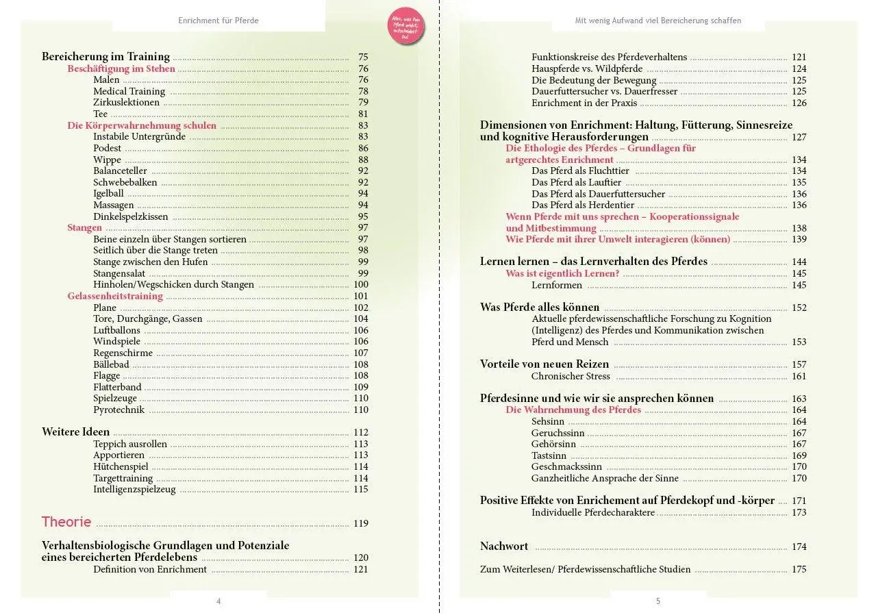 Bild: 9783275023653 | Enrichment für Pferde | Bereicherung für Stall und Training | Buch