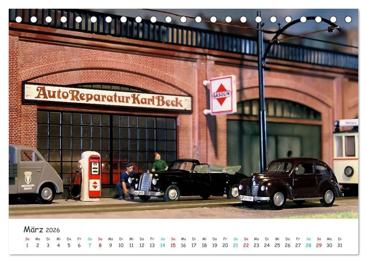 Bild: 9783457353653 | Autos auf der Modellbahn (Tischkalender 2026 DIN A5 quer), CALVENDO...