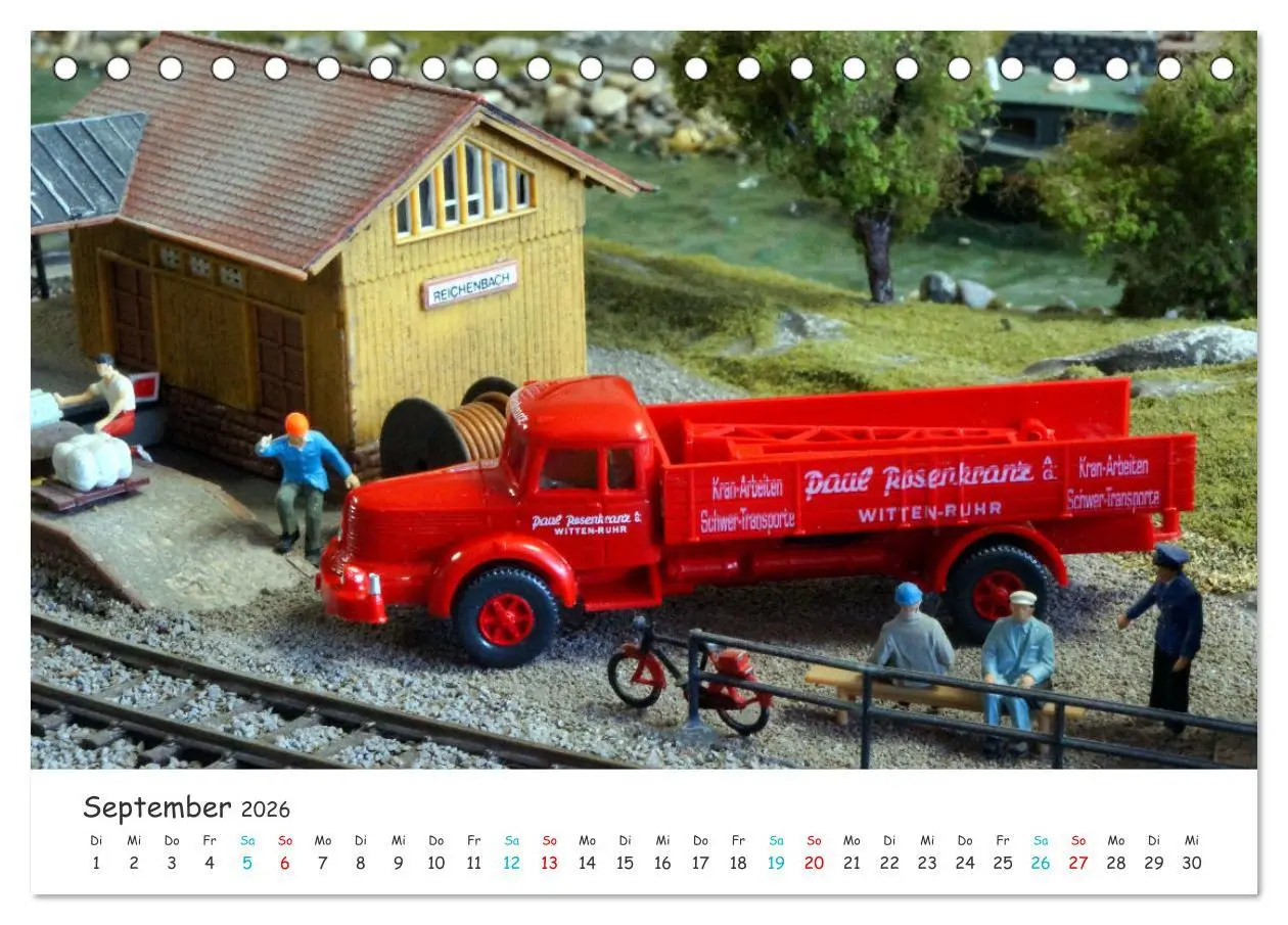 Bild: 9783457353653 | Autos auf der Modellbahn (Tischkalender 2026 DIN A5 quer), CALVENDO...
