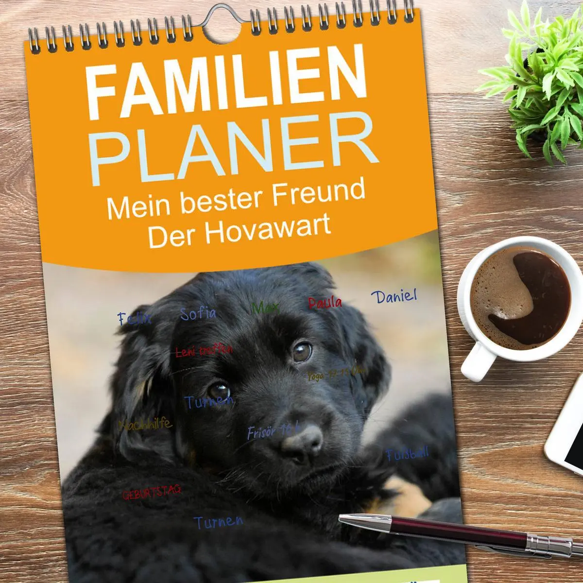 Bild: 9783516513653 | Familienplaner 2026 - Mein bester Freund - Der Hovawart mit 5...