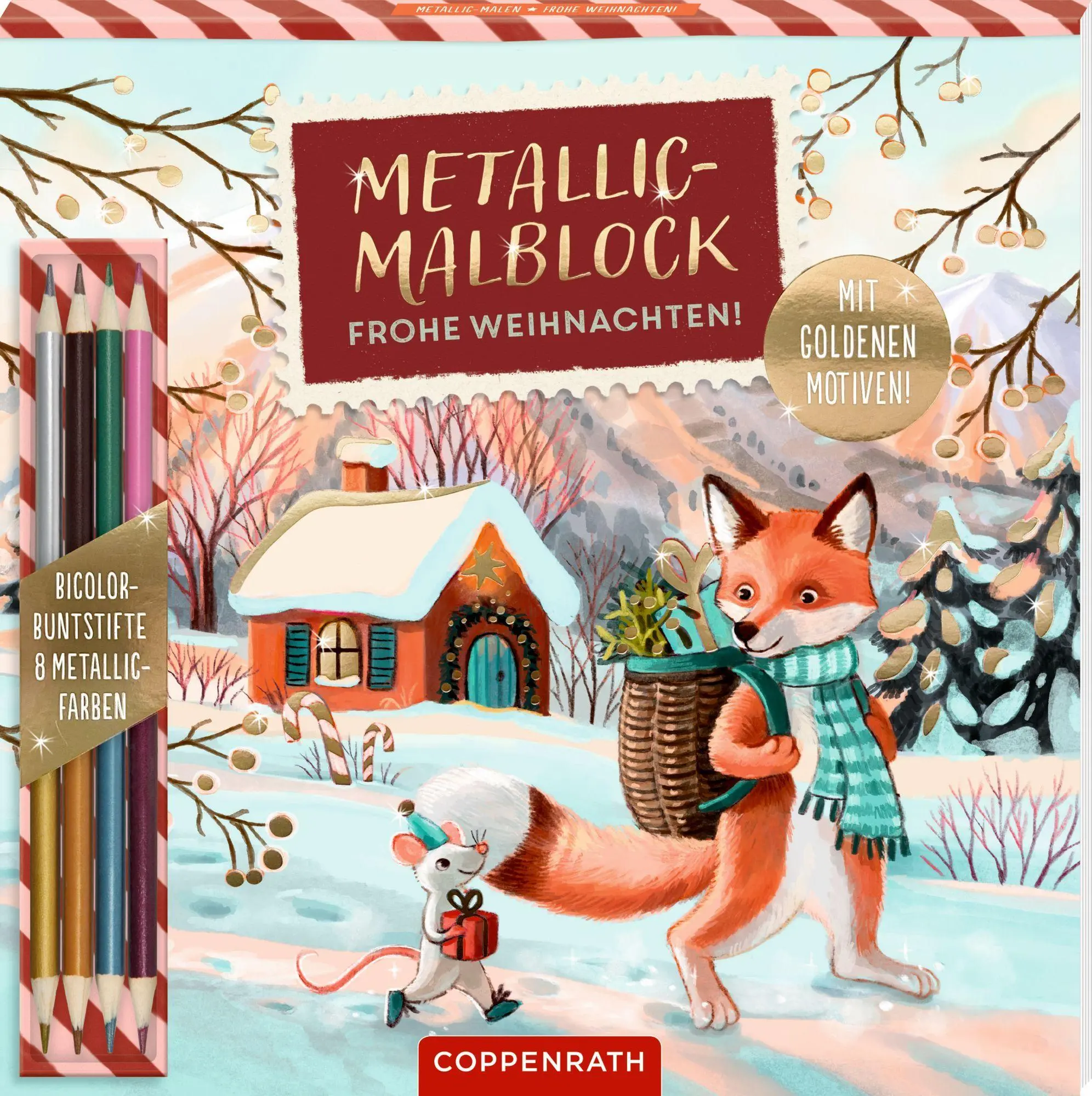 Cover: 9783649653653 | Metallic-Malblock | Frohe Weihnachten! | Miriam Fritz | Buch | 48 S.