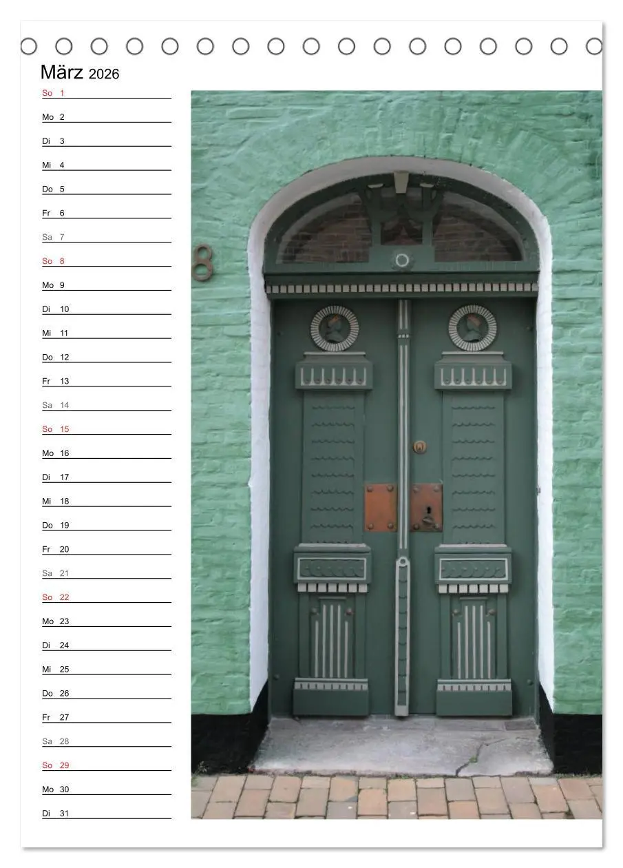 Bild: 9783516433753 | Alte Dänische Türen (Tischkalender 2026 DIN A5 hoch), CALVENDO...