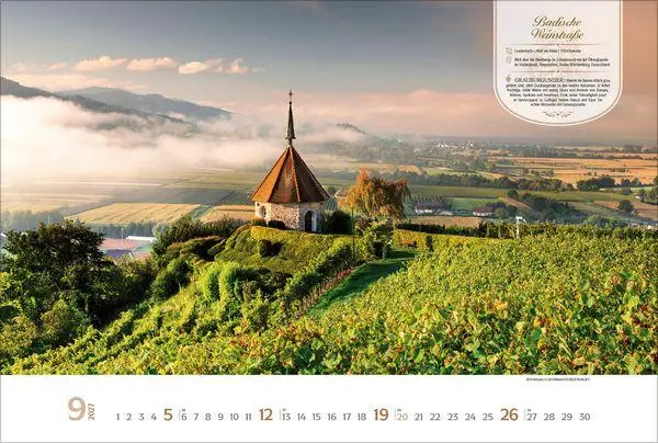 Bild: 9783819303753 | Weinstraßen Europas 2027 | Verlag Korsch | Kalender | 14 S. | Deutsch