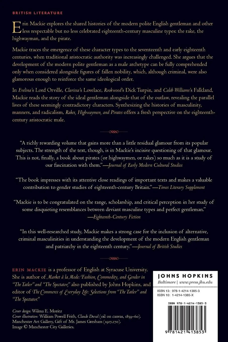 Rückseite: 9781421413853 | Rakes, Highwaymen, and Pirates | Erin Mackie | Taschenbuch | Englisch