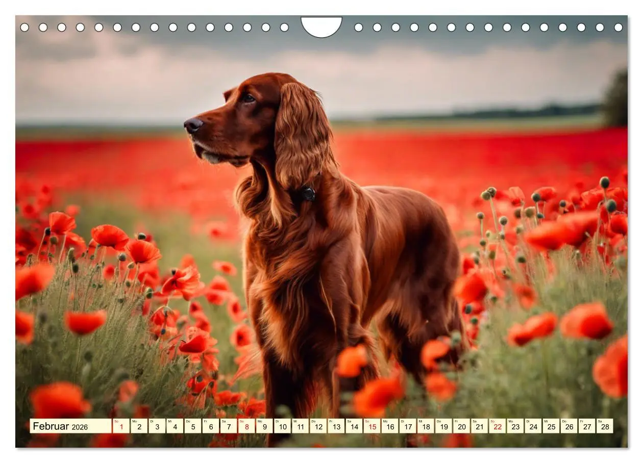 Bild: 9783457333853 | Irish Setter - Anmut pur (Wandkalender 2026 DIN A4 quer), CALVENDO...