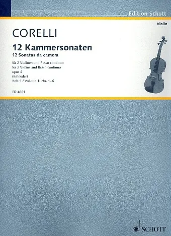 Cover: 9790001053853 | Kammersonaten(12) 1 Opus 4 | Arcangelo Corelli | Buch | Schott Music