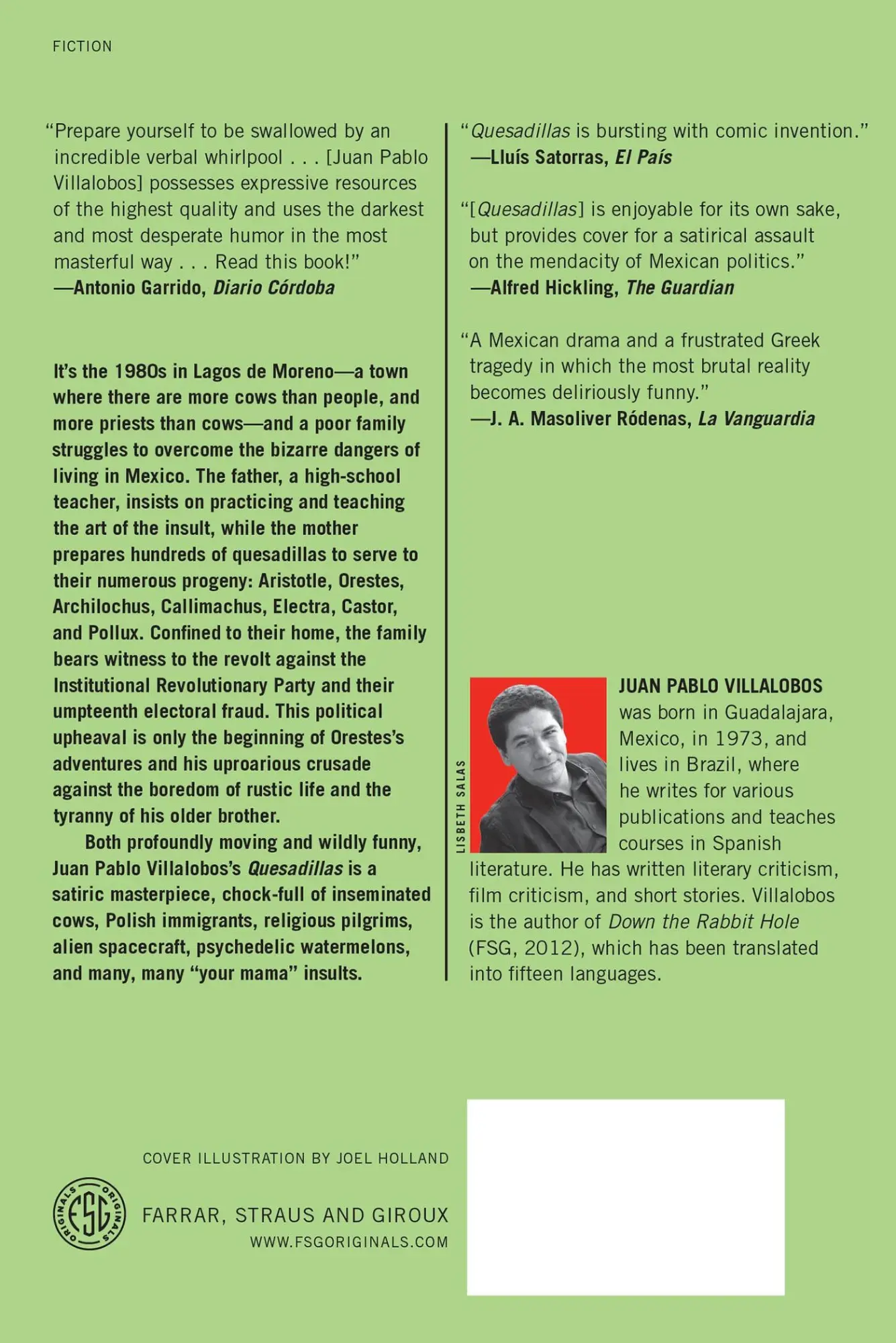 Rückseite: 9780374533953 | Quesadillas | Juan Pablo Villalobos | Taschenbuch | Englisch | 2014