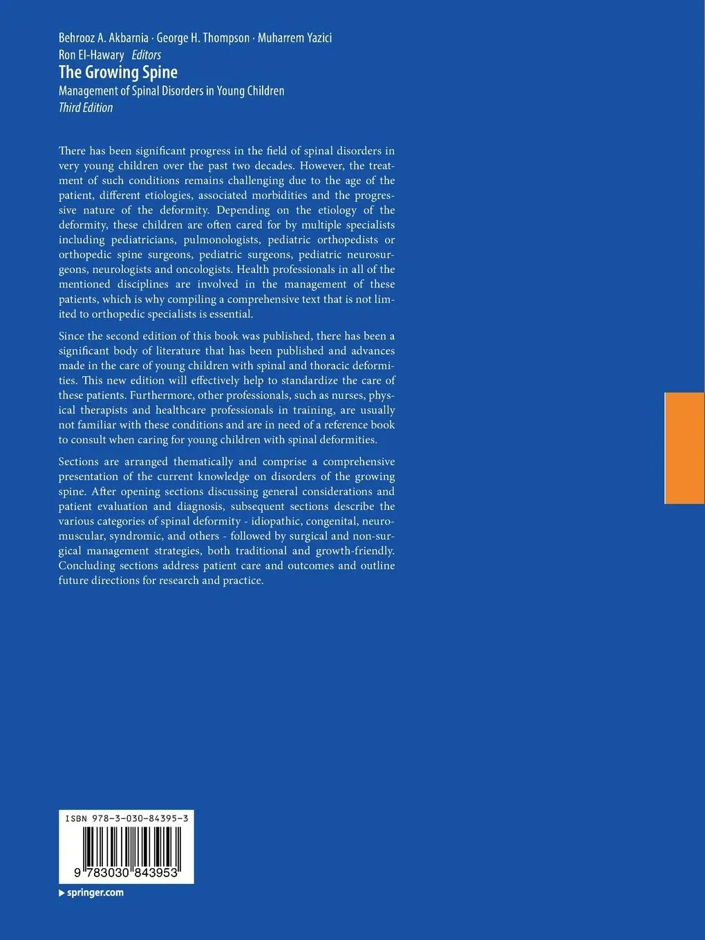 Rückseite: 9783030843953 | The Growing Spine | Management of Spinal Disorders in Young Children