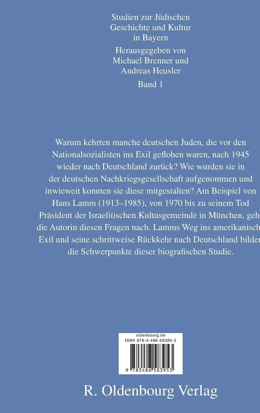Rückseite: 9783486583953 | "Und ich lebe wieder an der Isar" | Andrea Sinn | Buch | VIII | 2008