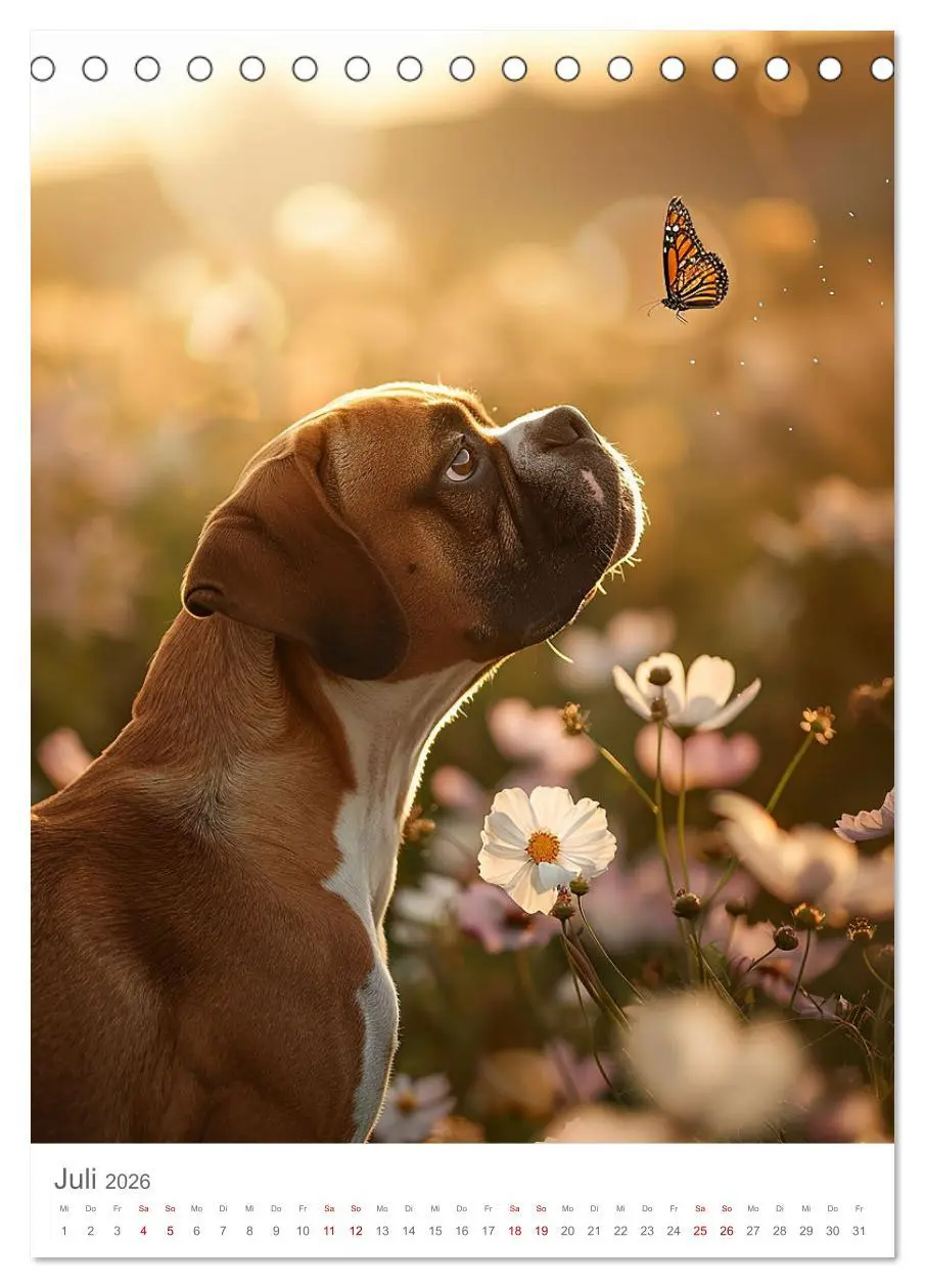 Bild: 9783516273953 | Boxer - Liebenswerte Kasperköpfe (Tischkalender 2026 DIN A5 hoch),...