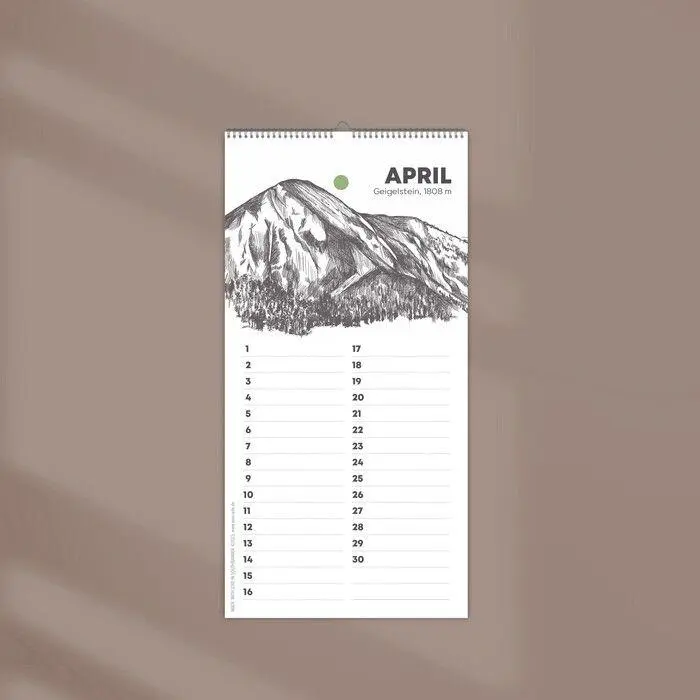 Bild: 9783690283953 | Kleiner Geburtstagskalender "Chiemgauer Alpen", ohne Jahreszahl