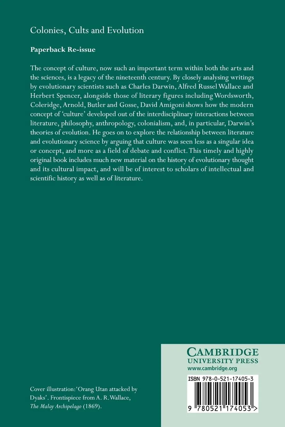 Rückseite: 9780521174053 | Colonies, Cults and Evolution | David Amigoni | Taschenbuch | Englisch
