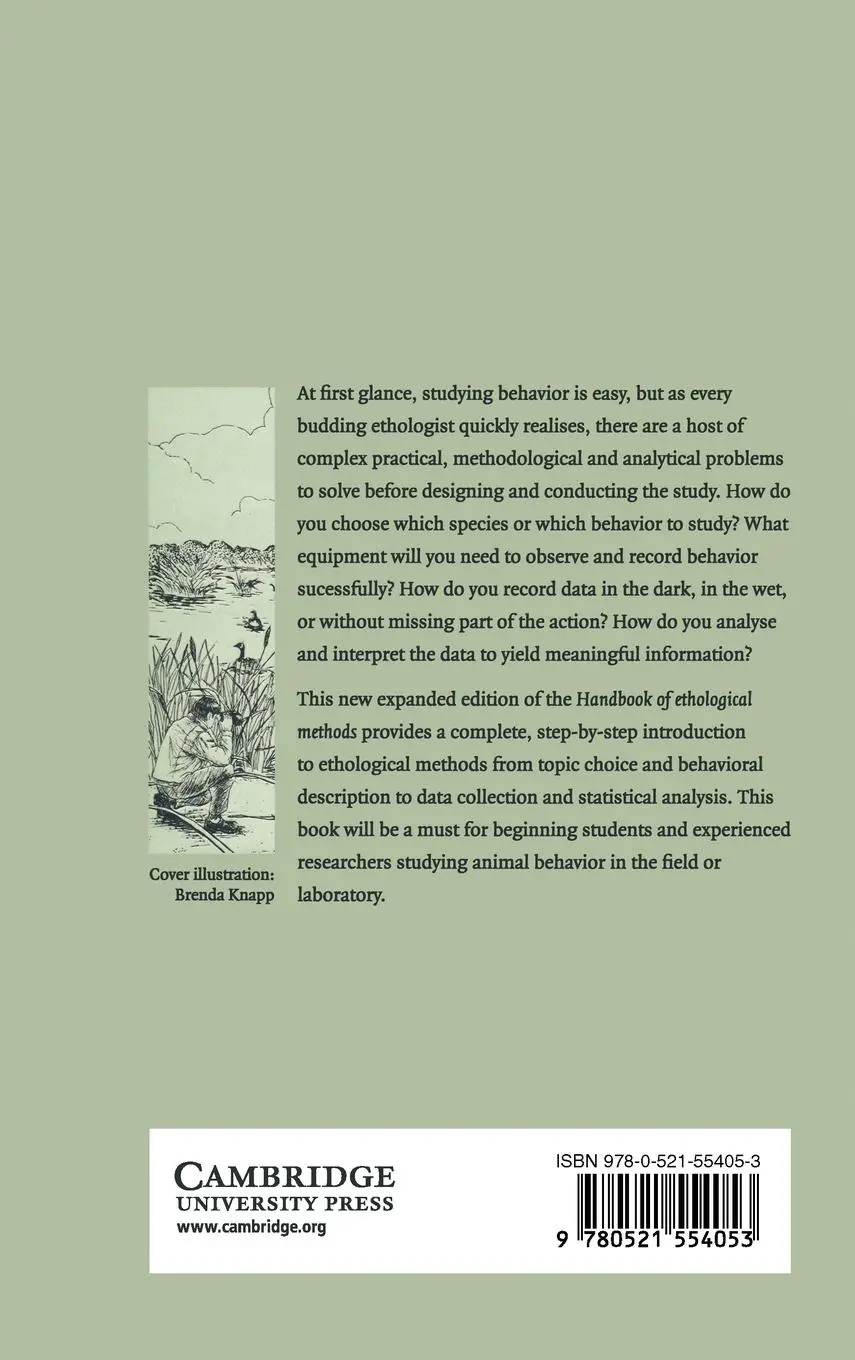 Rückseite: 9780521554053 | Handbook of Ethological Methods | Philip N. Lehner | Buch | Gebunden