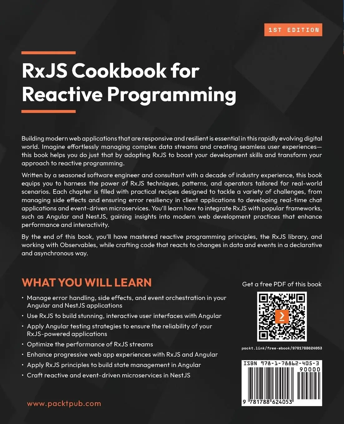Rückseite: 9781788624053 | RxJS Cookbook for Reactive Programming | Nikola Mitrovi¿ | Taschenbuch