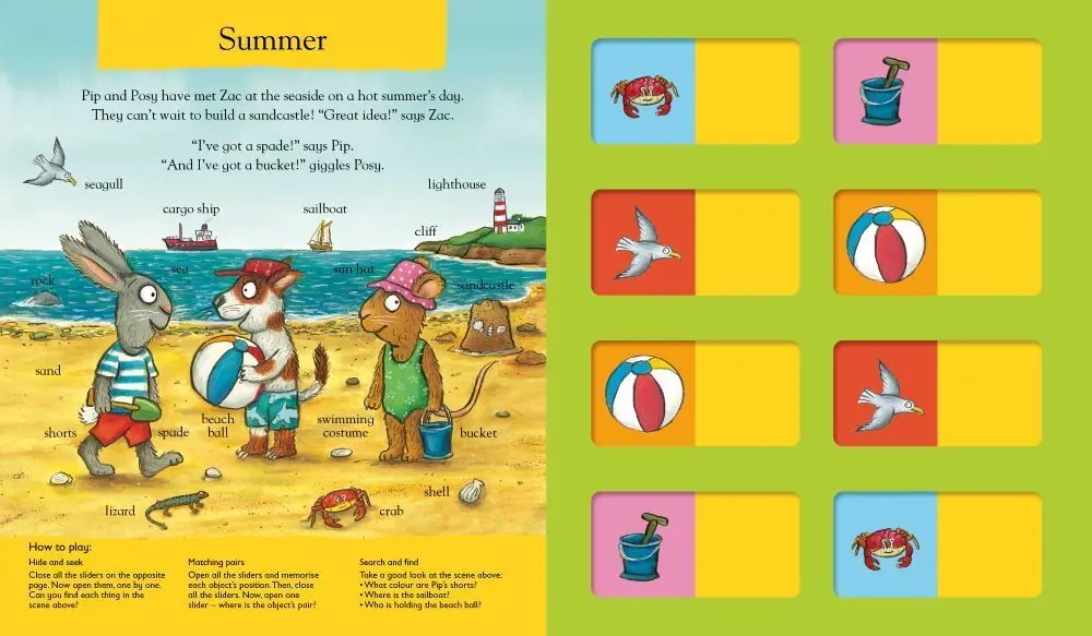 Bild: 9781805134053 | Pip and Posy: The Super Seasons (Memory Game Book) | Axel Scheffler